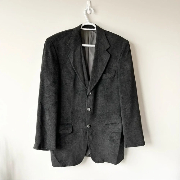 Vintage  Union Made Tradizioni Tessuti Alta Moda Italian Fabric Corduroy Blazer - Picture 1 of 13